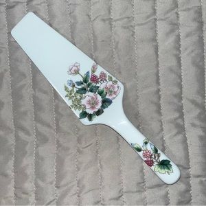 VTG porcelain pie / cake server Wedding Shabby chic Cottage core Floral - Japan